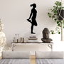 Wallity Yoga 1 Escultura de pared de metal Negro